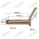 Lower Link Pin (Cat. 2) with Handle, 28mm x 123mm