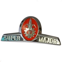 Front Badge Chrome & Orange Super Major.