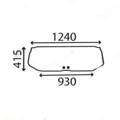 Cab Glass - Lower Rear Window - 83909859 suitable for Ford CLEAR